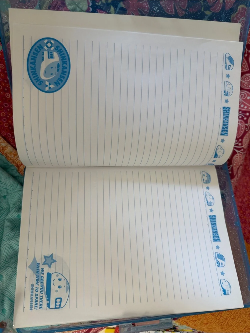 2002 Shinkansen Bullet Train Blue Stationery Set – Notebook, Pencil Case